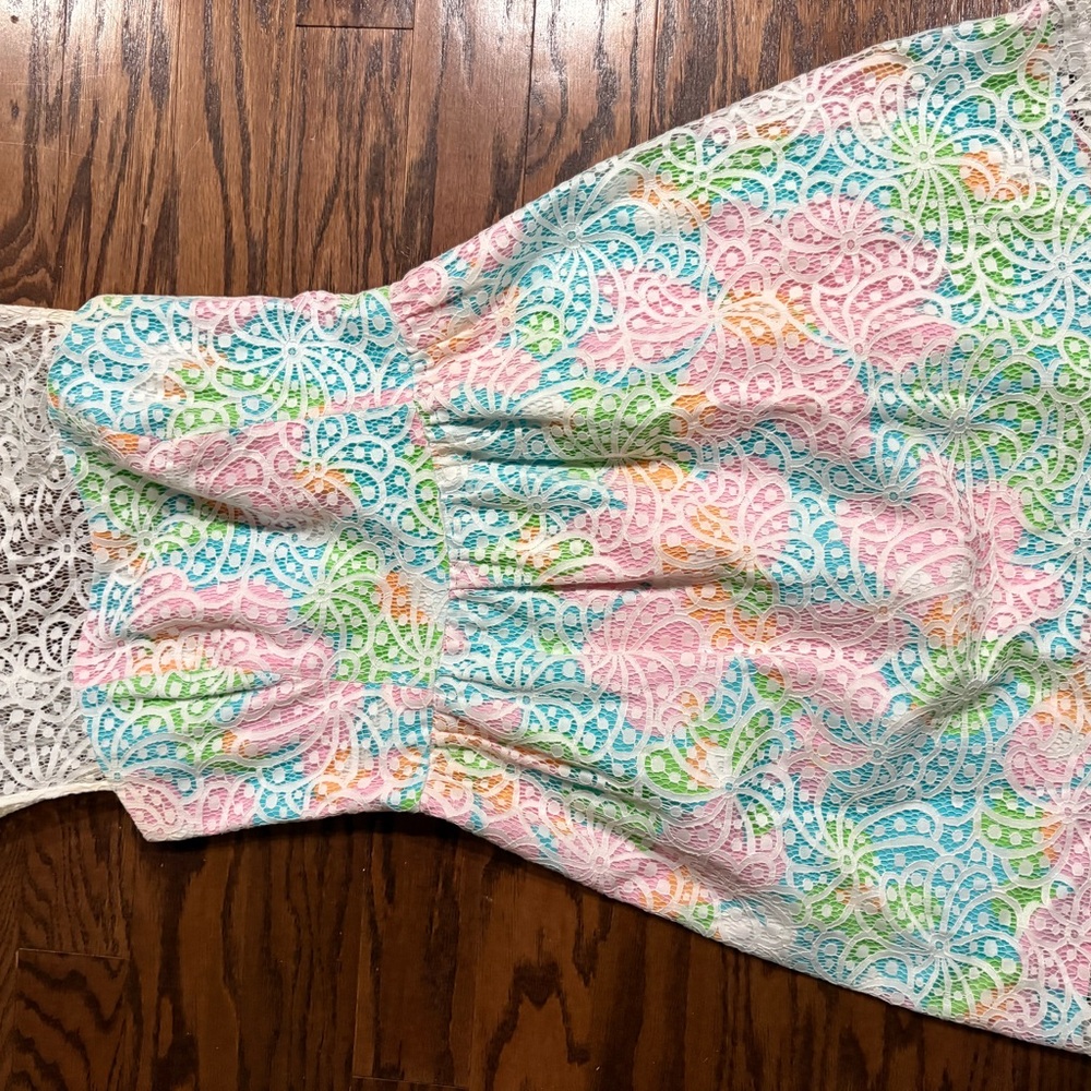 Lilly Pulitzer Multicolor Lace Midi Dress